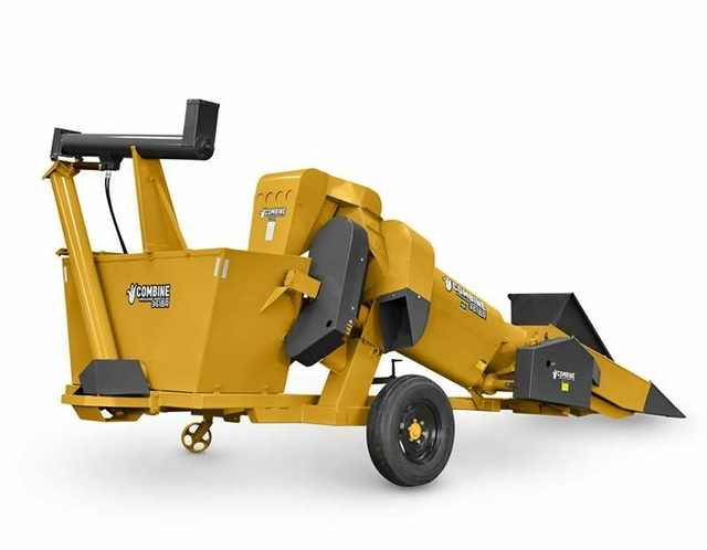 COLHEDORA DE MILHO SECO, MODELO COMBINE 361 BR, COM RESERVATORIO 730 LITROS E CHUPIM PARA DESCARGA, RODA DE APOIO E BICO RECOLHEDOR COM REGULAGEM DE 250 A 800mm